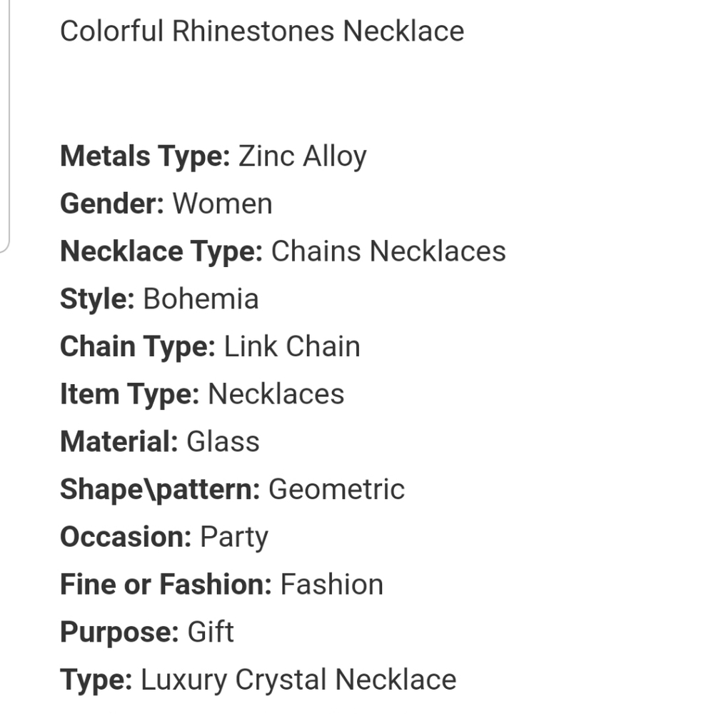 Multi Color Rhinestone Statement W/Geometric Shap… - image 8